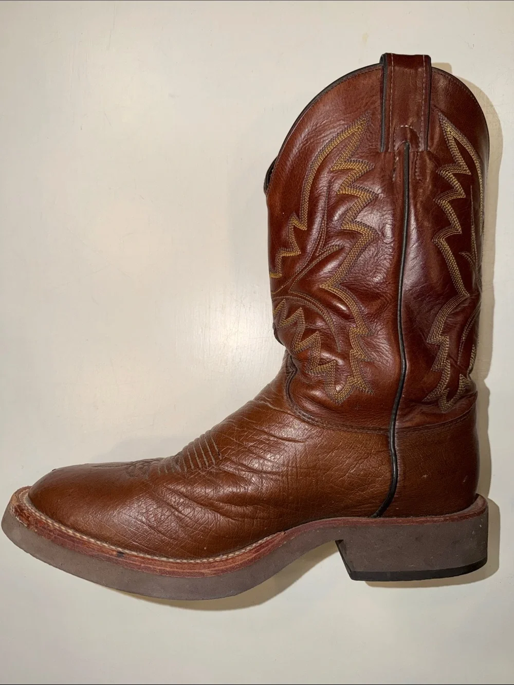 Justin Boots Brown Ostrich  Western Cowboy Boots